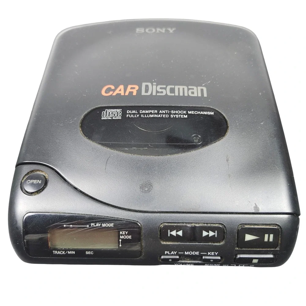 Vintage Sony D-180K Car Discman CD Player Not Working Parts or Repair Only